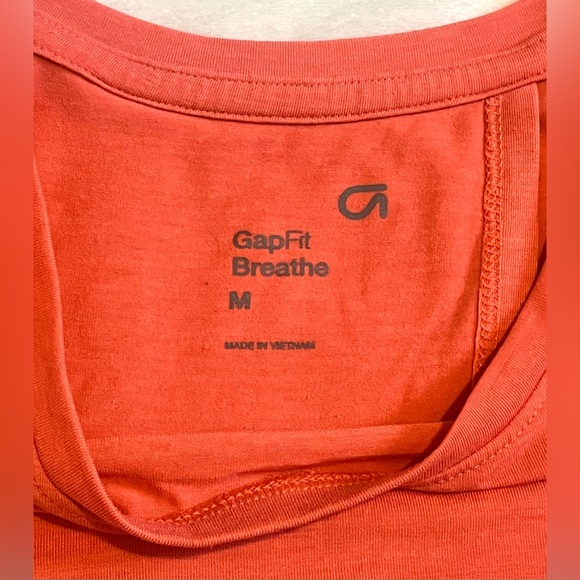 GapFit Breathe Women’s Open Back Orange Tank Top Lightweight Breathable Sz Med - Picture 5 of 14
